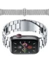 Bizon Strap Watch Aura Apple Watch 42/44/45/46/49 mm argintiu