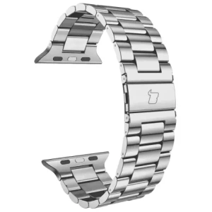 Hurtownia GSM - Pás ze stříbrné nerezové oceli Bizon Strap Watch Aura do Apple Watch 42/44/45/46/49 mm. - BIZ8617 - {ean13} - Hurt