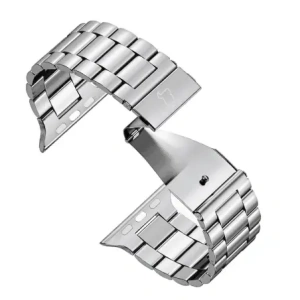 Hurtownia GSM - Pás ze stříbrné nerezové oceli Bizon Strap Watch Aura do Apple Watch 42/44/45/46/49 mm. - BIZ8617 - {ean13} - Hurt