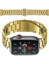 Pásek z nerezové oceli Bizon Strap Watch Aura do Apple Watch 42/44/45/46/49 mm zlatý