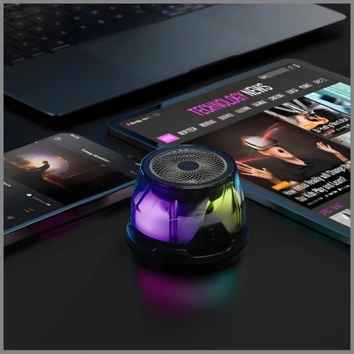 Głośnik Bluetooth 4smarts SoundCharge RGB Bluetooth 5.4 kompatybilny z MagSafe czarny