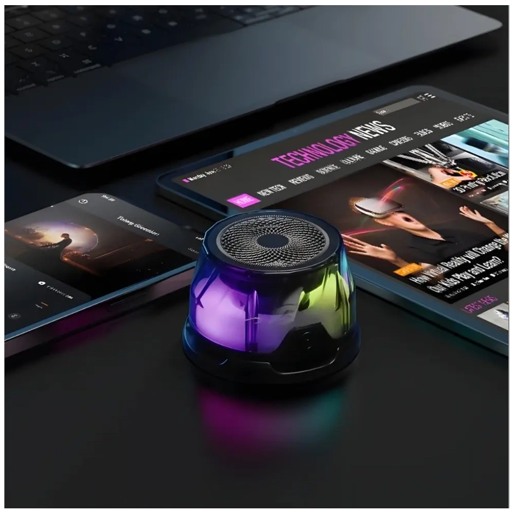 Hurtownia GSM - 4smarts SoundCharge RGB Bluetooth 5.4 kompatibler MagSafe Bluetooth-Lautsprecher schwarz - 4SMR70 - {ean13} - Hurt