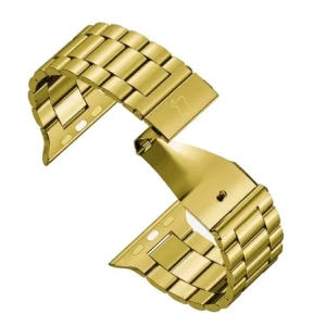 Hurtownia GSM - Pásek z nerezové oceli Bizon Strap Watch Aura do Apple Watch 42/44/45/46/49 mm zlatý - BIZ8618 - {ean13} - Hurt