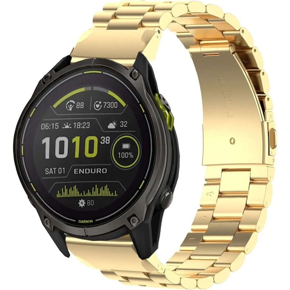 Hurtownia GSM - Pasek ze stali nierdzewnej Bizon Strap Watch Aura do Smartwatcha 26 mm złoty - BIZ8619 - {ean13} - Hurt