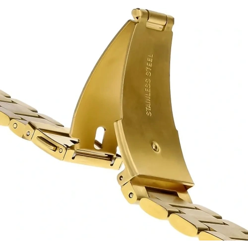 Pasek ze stali nierdzewnej Bizon Strap Watch Aura do Smartwatcha 26 mm złoty