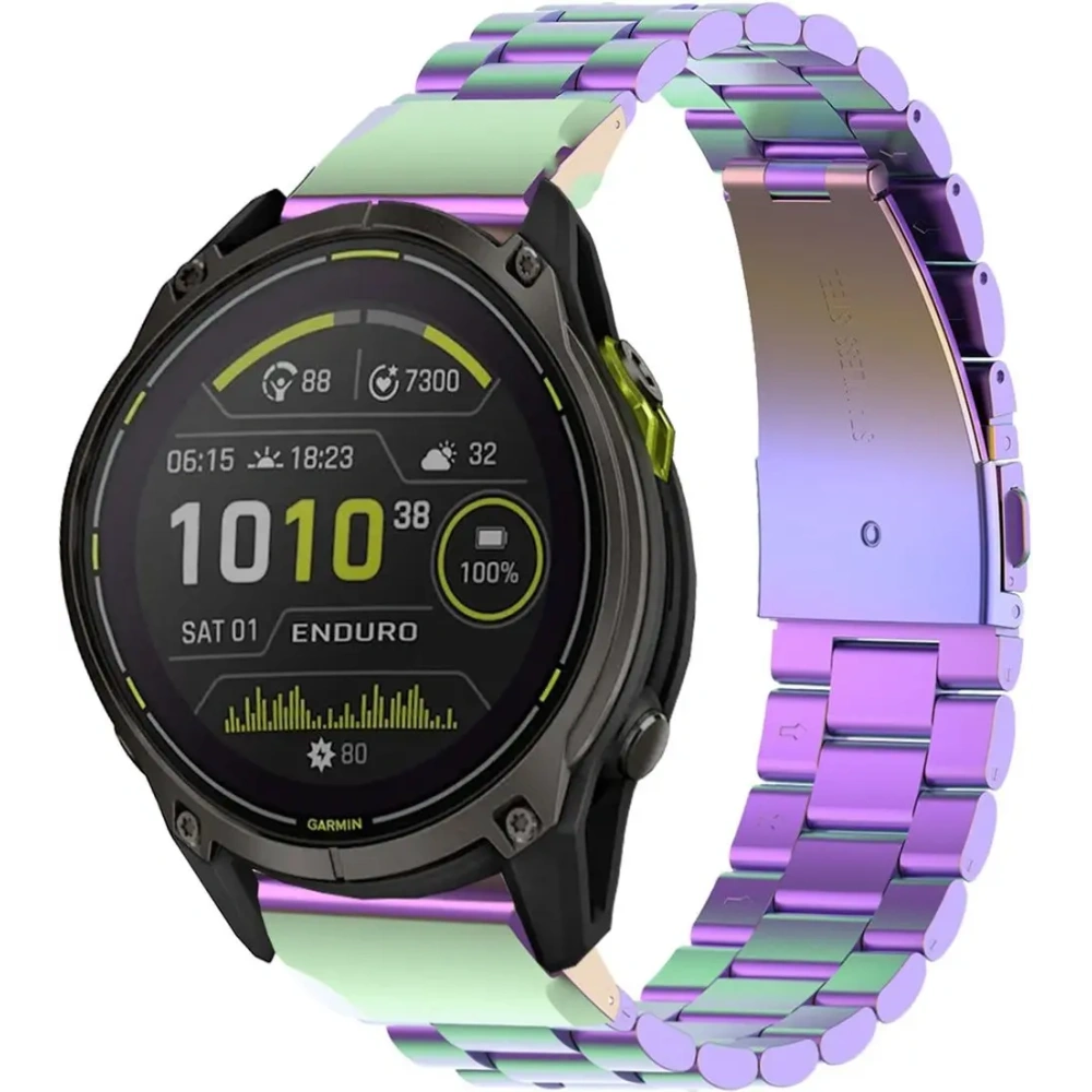 Hurtownia GSM - Pás z nerezové oceli Bizon Strap Watch Aura pro smartwatch 26 mm duhový - BIZ8620 - {ean13} - Hurt
