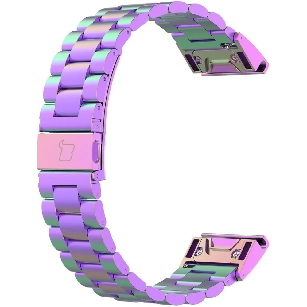Hurtownia GSM - Pás z nerezové oceli Bizon Strap Watch Aura pro smartwatch 26 mm duhový - BIZ8620 - {ean13} - Hurt