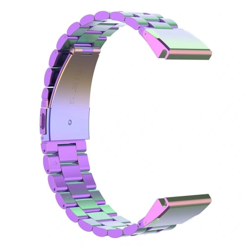 Pasek ze stali nierdzewnej Bizon Strap Watch Aura do Smartwatcha 26 mm tęczowy