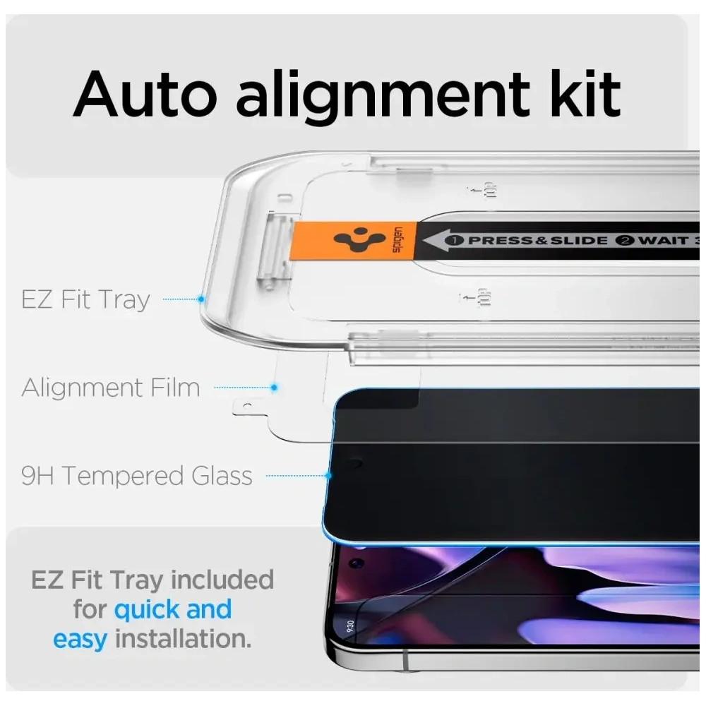 Hurtownia GSM - Spigen GLAS.tR ez Fit Google Pixel 9 / 9 Pro Datenschutz [2 PACK] - SPN16679 - {ean13} - Hurt