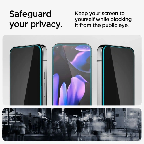 Szkło prywatyzujące Spigen GLAS.tR ez Fit Google Pixel 9 / 9 Pro / 10 / 10 Pro Privacy [2 PACK]