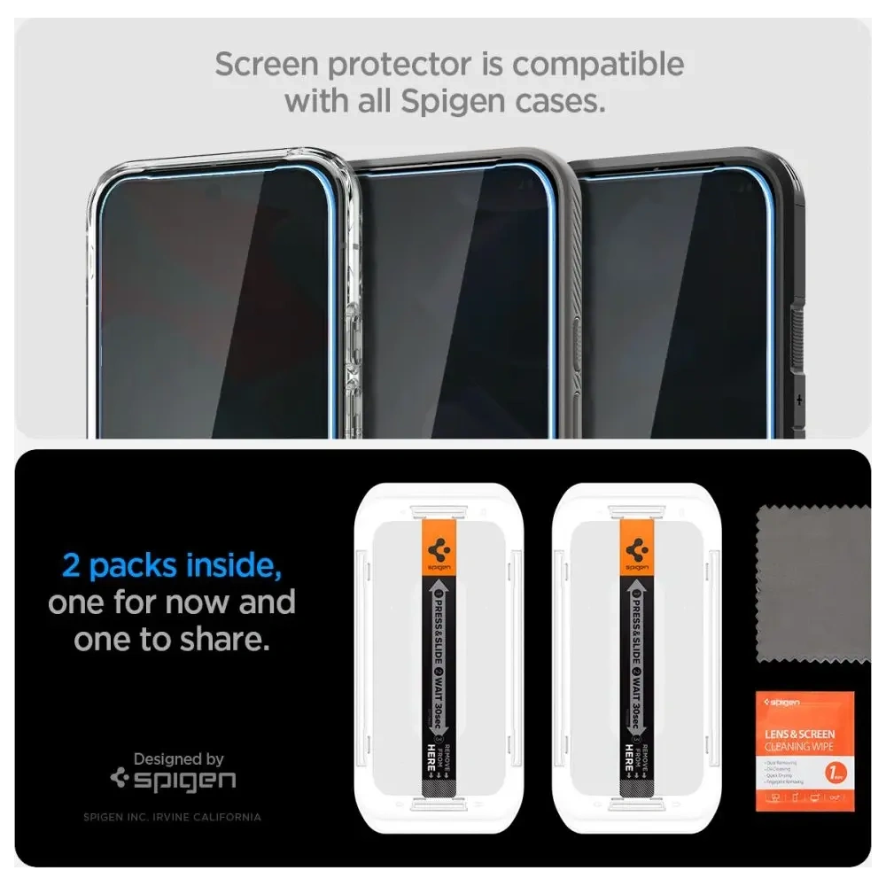 Hurtownia GSM - Spigen GLAS.tR ez Fit Google Pixel 9 / 9 Pro Privacy [2 PACK] - SPN16679 - {ean13} - Hurt