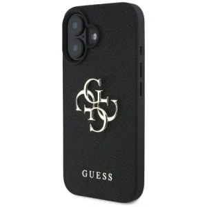 Wholesale Guess Grained Big 4G Logo Small Classic Logo Apple iPhone 16 black - GUE4364 - {ean13} - Hurt