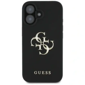 Wholesale Guess Grained Big 4G Logo Small Classic Logo Apple iPhone 16 black - GUE4364 - {ean13} - Hurt
