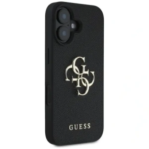 Wholesale Guess Grained Big 4G Logo Small Classic Logo Apple iPhone 16 black - GUE4364 - {ean13} - Hurt