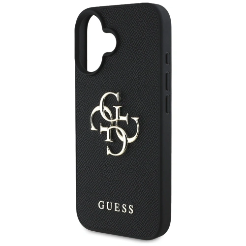 Etui Guess Grained Big 4G Logo Small Classic Logo do Apple iPhone 16 czarny