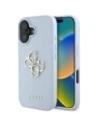 Etui Guess Grained Big 4G Logo Small Classic Logo do Apple iPhone 16 modrý