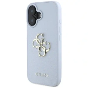 Wholesale Guess Grained Big 4G Logo Small Classic Logo Apple iPhone 16 blue - GUE4365 - {ean13} - Hurt