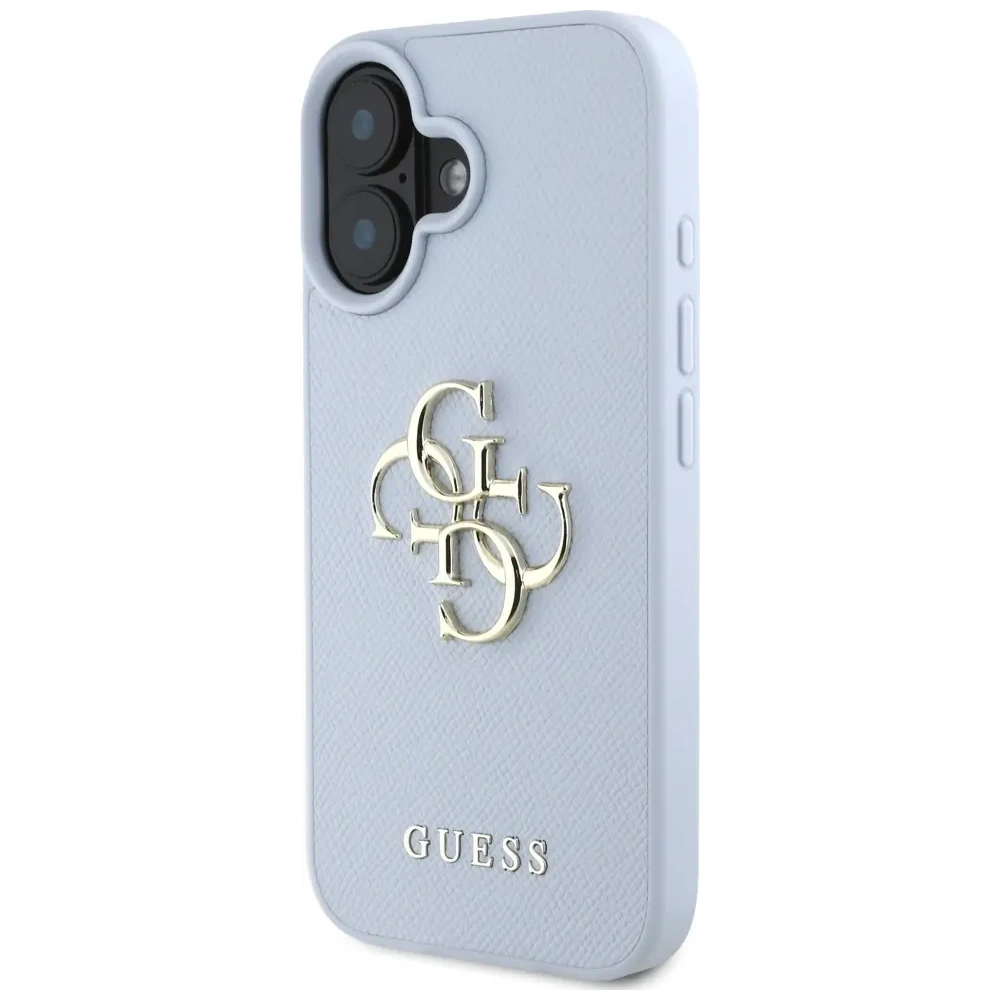 Hurtownia GSM - Etui Guess Grained Big 4G Logo Small Classic Logo do Apple iPhone 16 niebieski - GUE4365 - {ean13} - Hurt