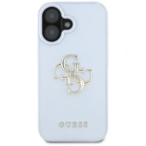 Wholesale Guess Grained Big 4G Logo Small Classic Logo Apple iPhone 16 blue - GUE4365 - {ean13} - Hurt