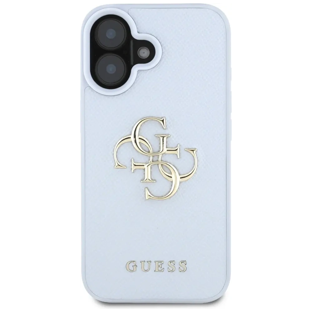 Hurtownia GSM - Etui Guess Grained Big 4G Logo Small Classic Logo do Apple iPhone 16 niebieski - GUE4365 - {ean13} - Hurt