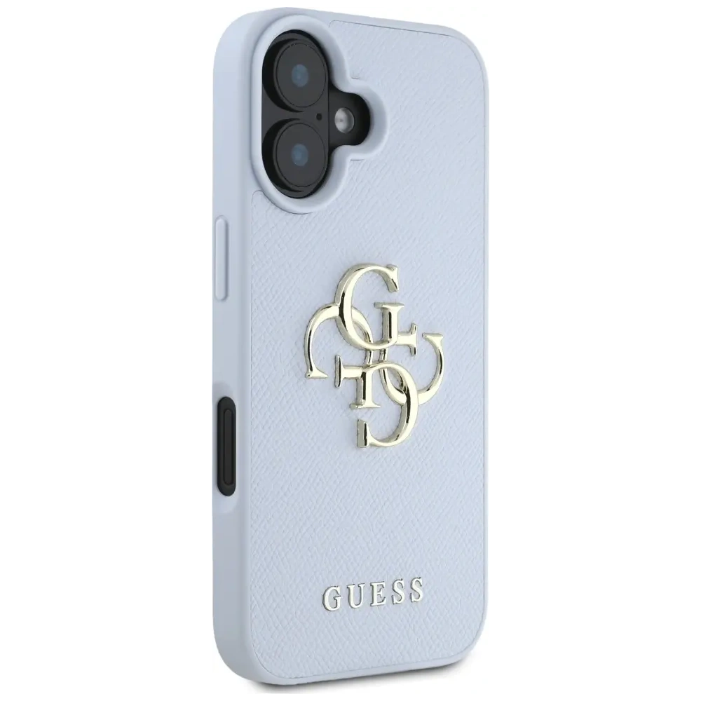 Hurtownia GSM - Etui Guess Grained Big 4G Logo Small Classic Logo do Apple iPhone 16 niebieski - GUE4365 - {ean13} - Hurt