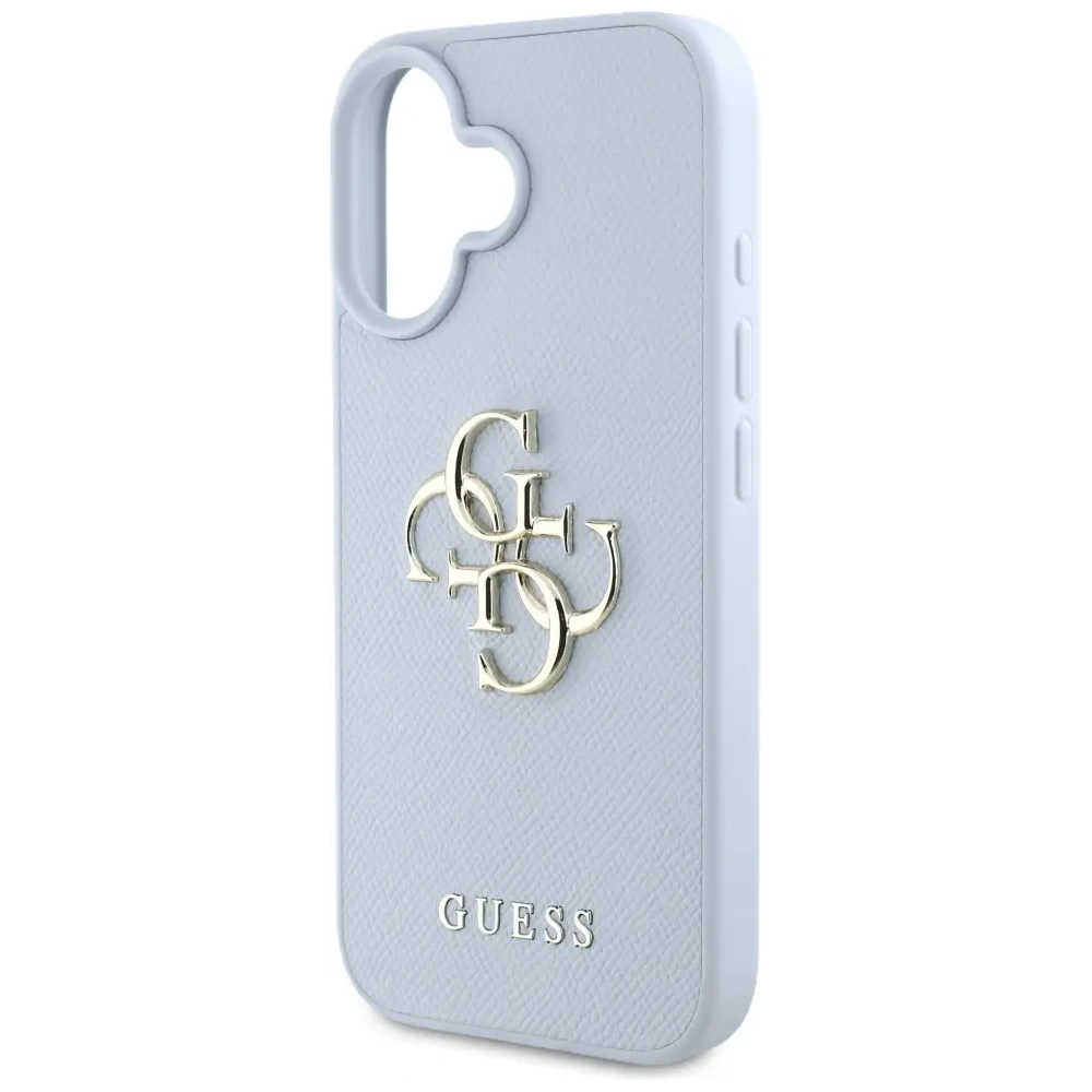 Hurtownia GSM - Etui Guess Grained Big 4G Logo Small Classic Logo do Apple iPhone 16 niebieski - GUE4365 - {ean13} - Hurt