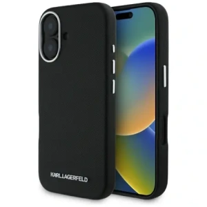 Hurtownia GSM - Karl Lagerfeld Saffiano Full Wrapped Elongated Metal Logo MagSafe Apple iPhone 16 negru - KLD21938 - {ean13} - Hurt