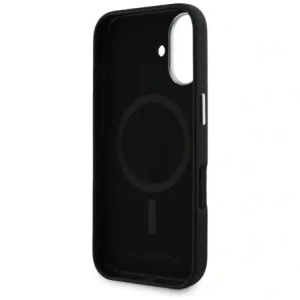 Hurtownia GSM - Karl Lagerfeld Saffiano teljesen burkolt hosszúkás fém logó MagSafe Apple iPhone 16 fekete - KLD21938 - {ean13} - Hurt