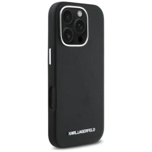 Hurtownia GSM - Karl Lagerfeld Saffiano Teljesen Bevonva Hosszúkás Fém Logó MagSafe Apple iPhone 16 Pro Max fekete - KLD21940 - {ean13} - Hurt