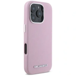 Hurtownia GSM - Karl Lagerfeld Saffiano Împachetat Complet Logo Metalic Întins MagSafe Apple iPhone 16 Pro Max roz - KLD21941 - {ean13} - Hurt