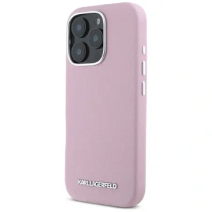 Hurtownia GSM - Etui Karl Lagerfeld Saffiano Full Wrapped Elongated Metal Logo MagSafe do Apple iPhone 16 Pro růžový - KLD21942 - {ean13} - Hurt