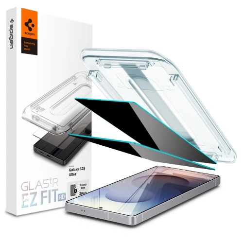Szkło prywatyzujące Spigen GLAS.tR ez Fit HD Samsung Galaxy S25 Ultra Privacy [2 PACK]