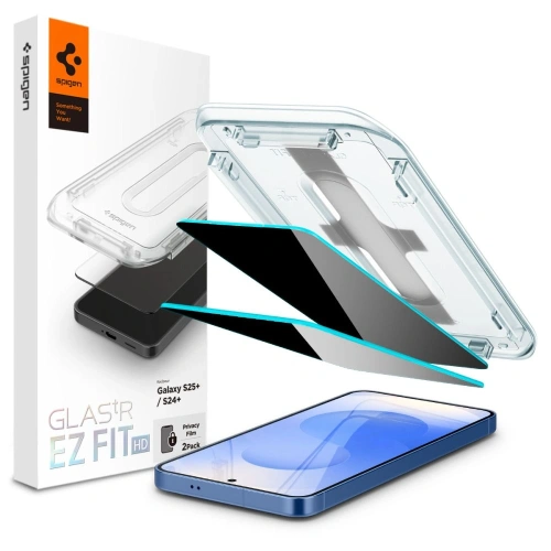 Szkło prywatyzujące Spigen GLAS.tR ez Fit HD Samsung Galaxy S24+ Plus / S25+ Plus Privacy [2 PACK]