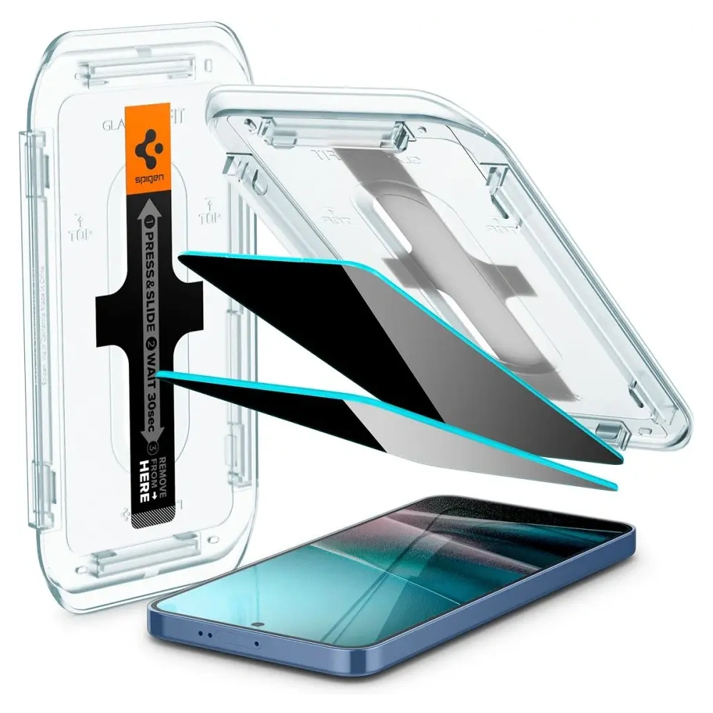 Hurtownia GSM - Szkło prywatyzujące Spigen GLAS.tR ez Fit HD Samsung Galaxy S24+ Plus / S25+ Plus Privacy [2 PACK] - SPN16682 - {ean13} - Hurt