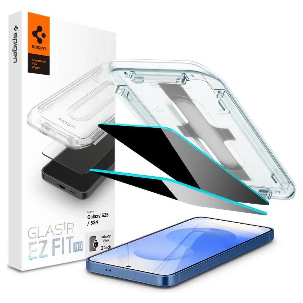 Hurtownia GSM - Szkło prywatyzujące Spigen GLAS.tR ez Fit HD Samsung Galaxy S24 / S25 Privacy [2 PACK] - SPN16683 - {ean13} - Hurt