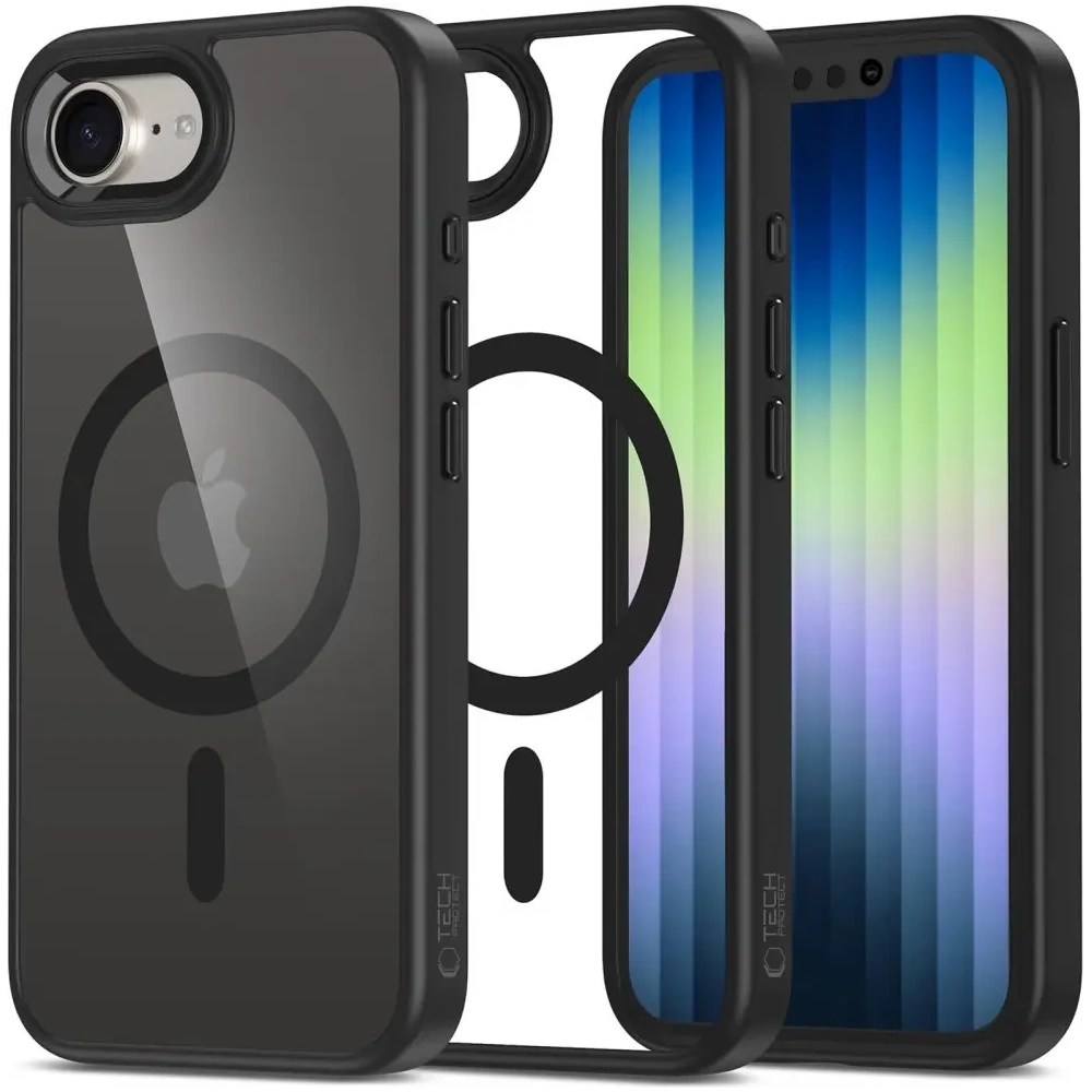 Wholesale Tech-Protect Magmat MagSafe Apple iPhone 16e Black/clear - THP3918 - {ean13} - Hurt