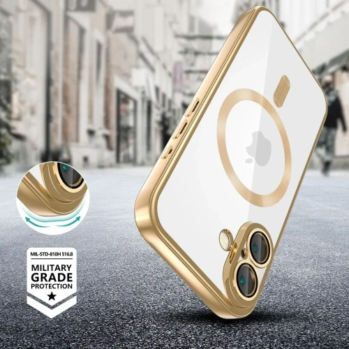 Etui Tech-Protect MagFlex MagSafe Apple iPhone 16e Shiny Gold