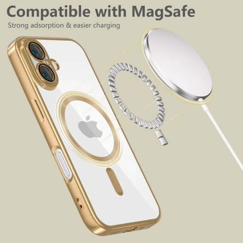 Etui Tech-Protect MagFlex MagSafe Apple iPhone 16e Shiny Gold