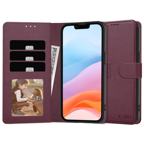 Etui z klapką Tech-Protect Wallet Apple iPhone 16e Mulberry
