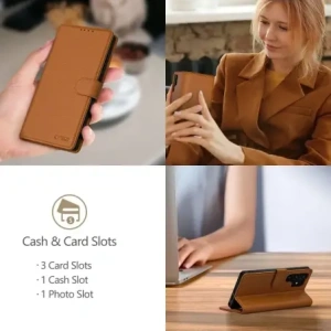 Hurtownia GSM - Etui z klapką Tech-Protect Wallet Apple iPhone 16e Hnědá kůže - THP3930 - {ean13} - Hurt