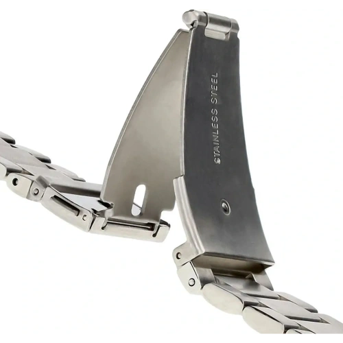 Pasek ze stali nierdzewnej Bizon Strap Watch Aura do Smartwatcha 22mm srebrny