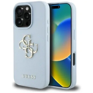Hurtownia GSM - Etui Guess Grained Big 4G Logo Small Classic Logo do Apple iPhone 16 Pro modré - GUE4371 - {ean13} - Hurt