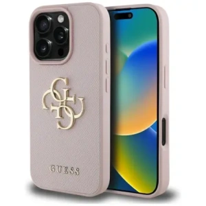 Hurtownia GSM - Etui Guess Grained Big 4G Logo Small Classic Logo pro Apple iPhone 16 Pro růžové - GUE4372 - {ean13} - Hurt