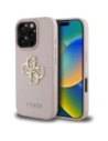 Etui Guess Grained Big 4G Logo Small Classic Logo pro Apple iPhone 16 Pro růžové