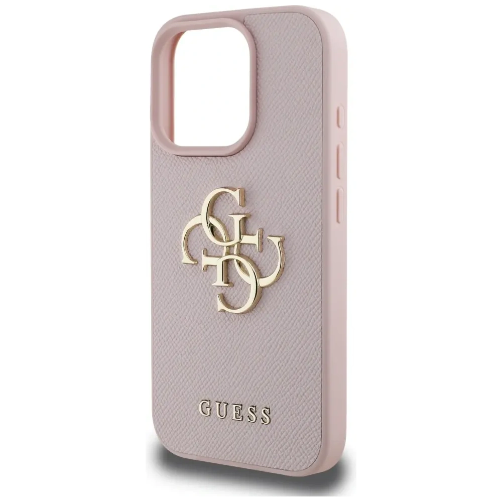 Hurtownia GSM - Guess Logo mic clasic Grained Big 4G Apple iPhone 16 Pro roz - GUE4372 - {ean13} - Hurt