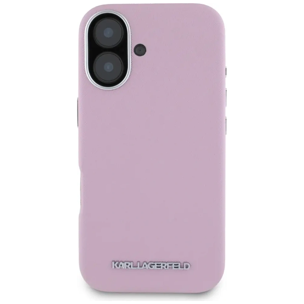 Hurtownia GSM - Karl Lagerfeld Saffiano Voll umwickelt verlängertes Metall-Logo MagSafe Apple iPhone 16 pink - KLD21943 - {ean13} - Hurt