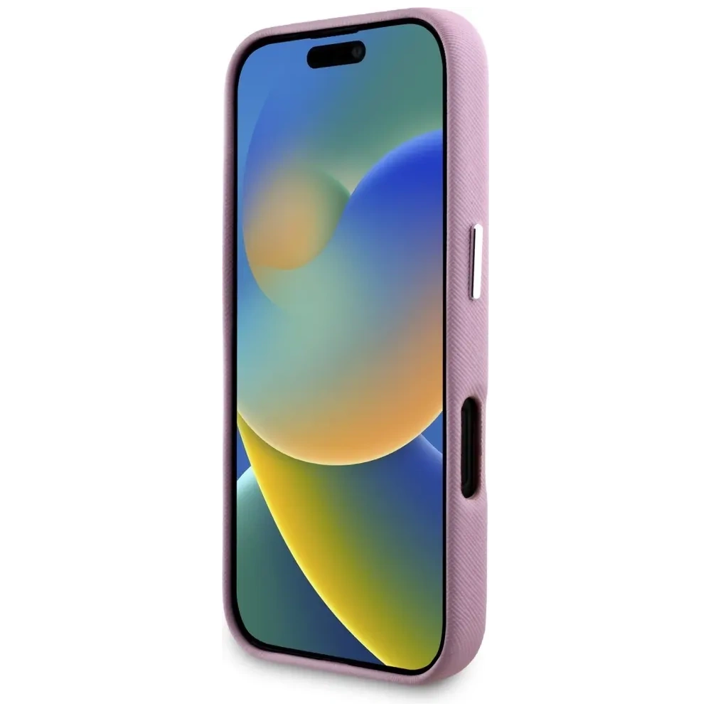 Hurtownia GSM - Karl Lagerfeld Saffiano Voll umwickelt verlängertes Metall-Logo MagSafe Apple iPhone 16 pink - KLD21943 - {ean13} - Hurt