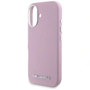 Hurtownia GSM - Karl Lagerfeld Saffiano complet înfășurat logo metalic alungit MagSafe Apple iPhone 16 roz - KLD21943 - {ean13} - Hurt