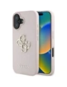Etui Guess Grained Big 4G Logo Small Classic Logo do Apple iPhone 16 růžová