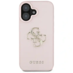 Hurtownia GSM - Guess Grained Big 4G Logo Kicsi Klasszikus Logo Apple iPhone 16 rózsaszín - GUE4374 - {ean13} - Hurt